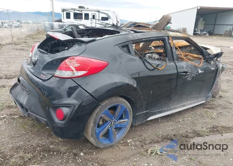 2013 Hyundai Veloster Turbo W/Blue from USA, damaged, VIN KMHTC6AE0DU123034